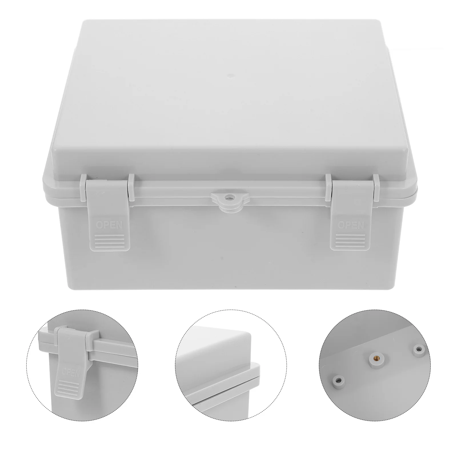 

2Pcs Waterproof Outdoor Junction Box ABS Plastic Lockable Electrical Project Enclosure Weatherproof Cable Connection Box