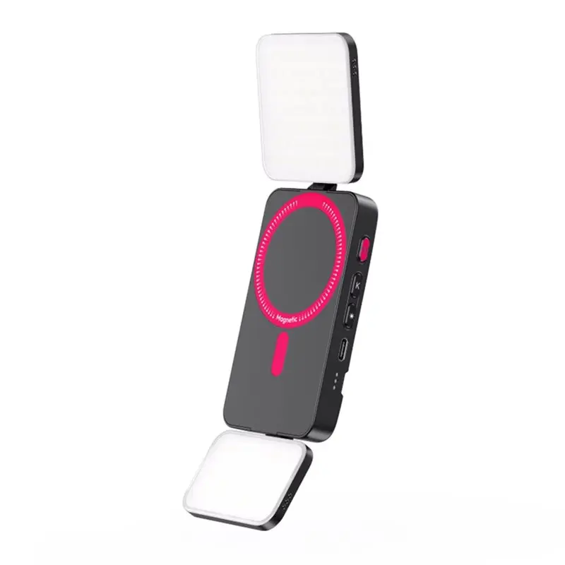 [NEW!】 GL01 Clip-On For Live Vlog Magnetic Fill Light Adjustable Dual-Side Selfie Light 2700-6500K Dimmable Phone Light