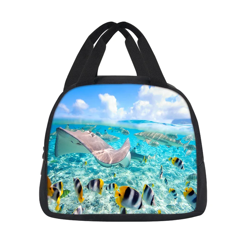 Underwater World  lunch bag versatile cartoon large capacity new item, best gift for boys and girls on school birthdays