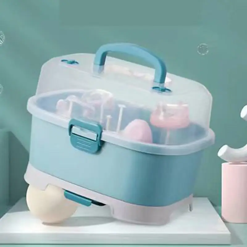 

Bottle Organizer Baby Large Portable Bottle Dryer Rack With Cover Home Organization For Fridge Travel Washing Dishwasher Nursery