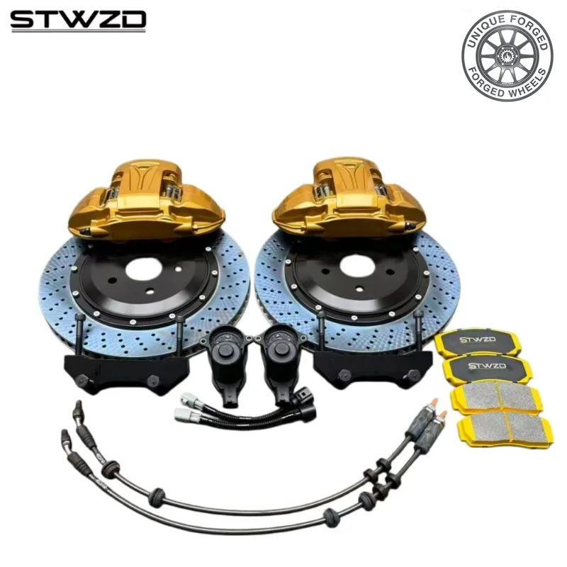 26 StyleHigh Performance V6 Electromechanical Integrated Fixed Brake Caliper 6 Pot EPB Electronic Handbrake Caliper For CHEVROLE