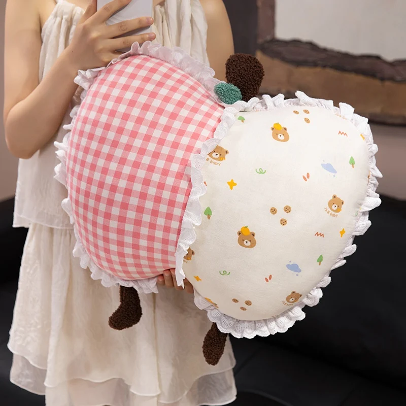 

Милый чехол для подушки в клетку «Яблоко», домашний декор, акцентная подушка для дивана-кровати, удобная подушка для сиденья, которую можно стирать в машине, уникальная идея подарка