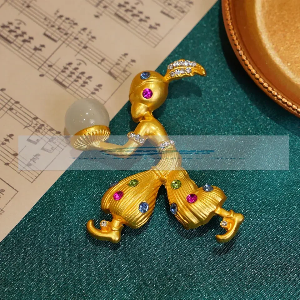 

Lampada da personalità retrò Spilla araba Medio antico opaco oro Spilla con bottoni Cappotto Giacca Accessori per abiti Corpetto