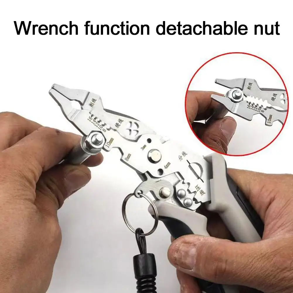 Multifunctional Elbow Wire Stripper Crimper Cable Cutter Pliers Professional Wire Stripping Tool Electrician Pliers Tools