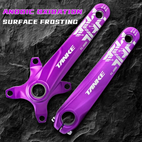 Imagen 2 del producto Platos y bielas TANKE, plato de bicicleta de 170MM, platos y bielas integrados huecos, 104 BCD, rueda dentada estrecha y ancha para bicicleta de montaña, corona con agujero cuadrado