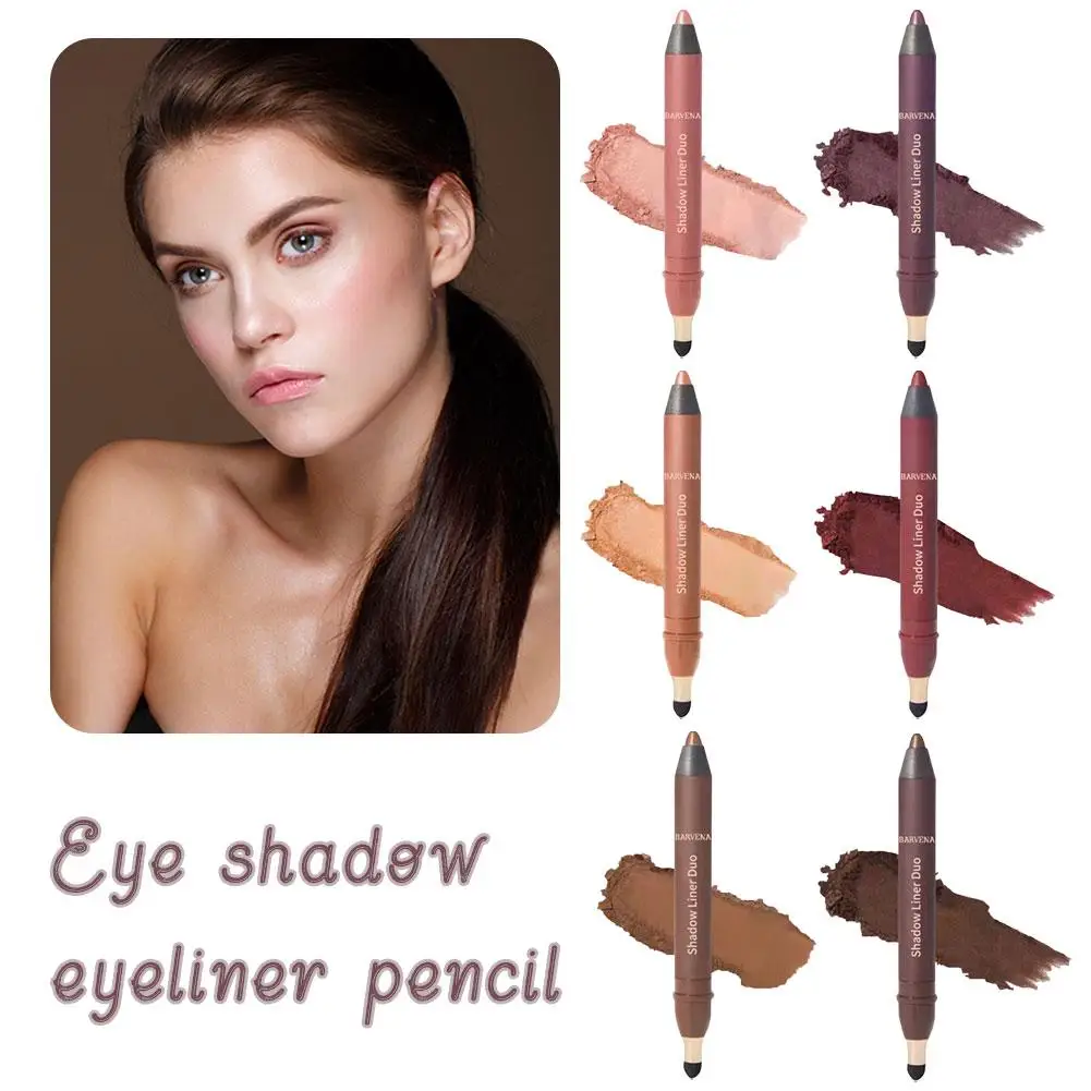 محمول مزدوج الأطراف للمبتدئين لإتقان كحل البشرة الحساسة كحل ظلال العيون 2 في 1 كحل مقاوم للماء مقاوم للتلطخ #2