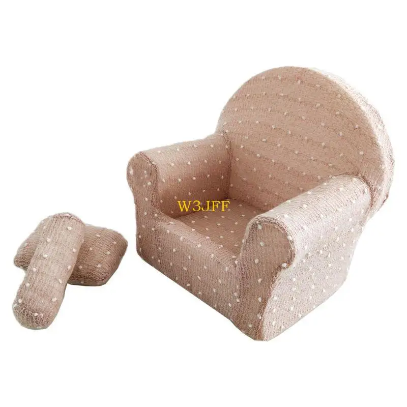 W3JF 3 قطعة الوليد التصوير الدعائم الطفل الانتحال أريكة طقم وسادة الرضع صور اطلاق النار كرسي الديكور Fotografia الإكسسوارات #4
