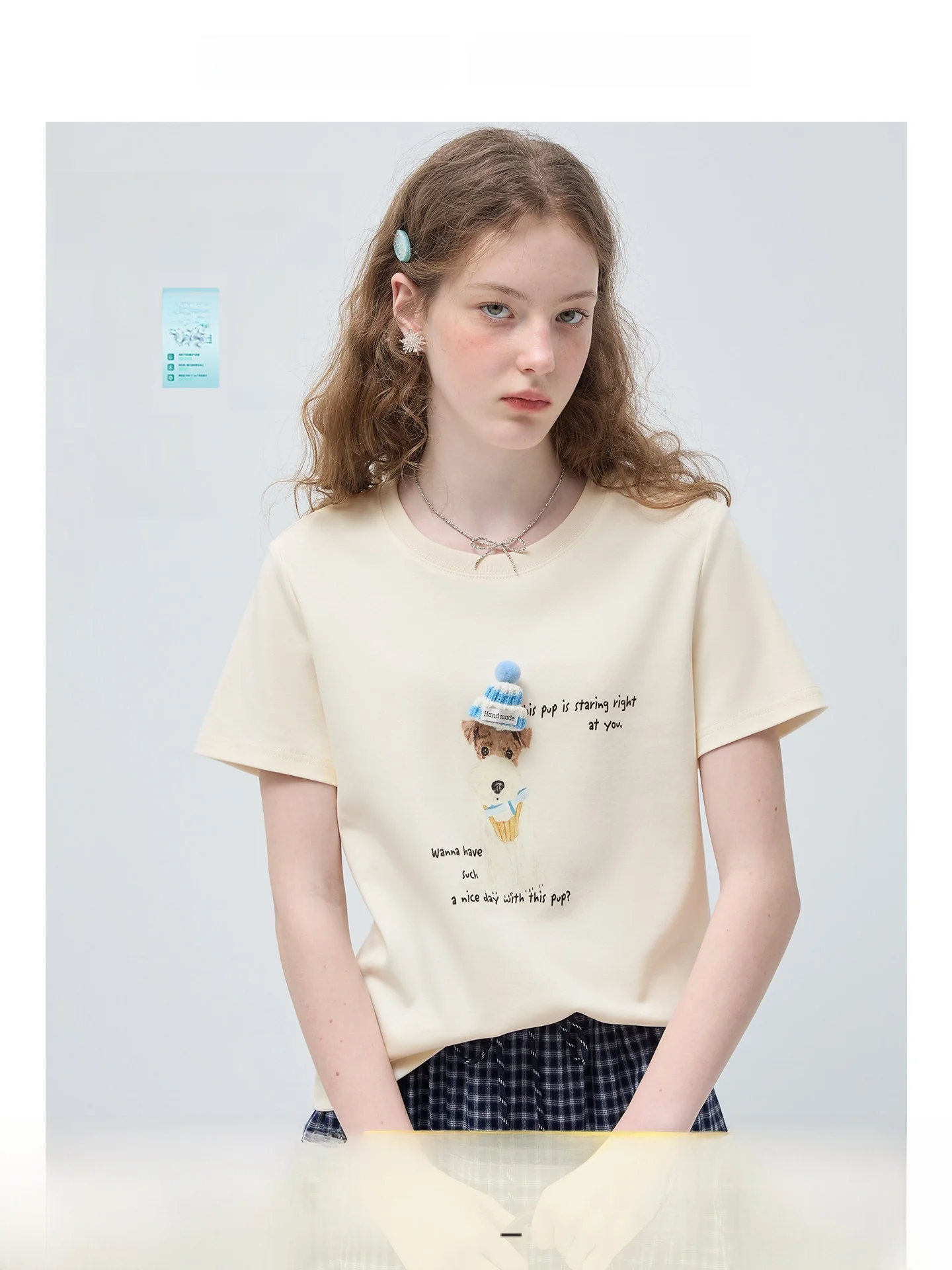 

Cool Feeling Large Size Women's Loose T-Shirt Shoulder Length Short Sleeve Summer Fashion plus Size Top Dog Pattern Print