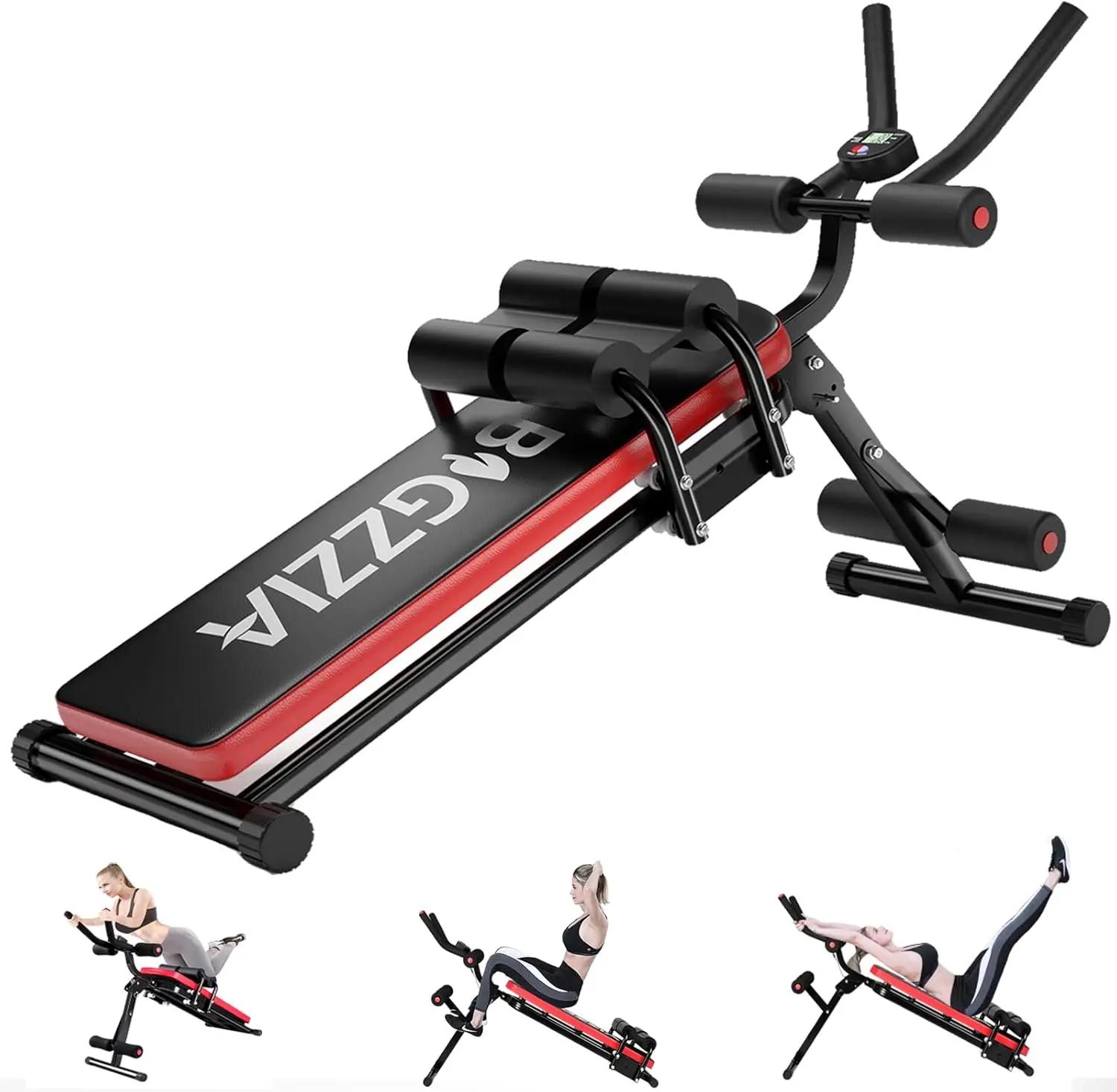 

Ab Machine, 5-in-1 Adjustable Ab Workout Bench Core Abdomen Trainer for Stomach Workout, Crunch Machine Exercise Equipment for H