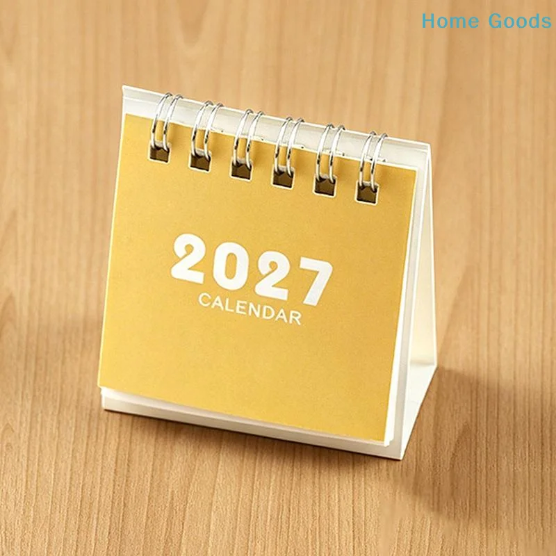 preferred2027 Mini Desk Calendar Portable Lightweight Pocket Size Small Calendar for Home Office School Gift for Colleagues