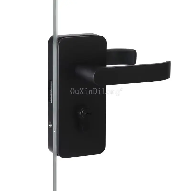 

ГОРЯЧИЙ Черный 1 шт. стеклянная дверная ручка из цинкового сплава, замок со стеклянной перегородкой, одинарные дверные замки с ручкой и ключами для стекла 8 ~ 12 мм