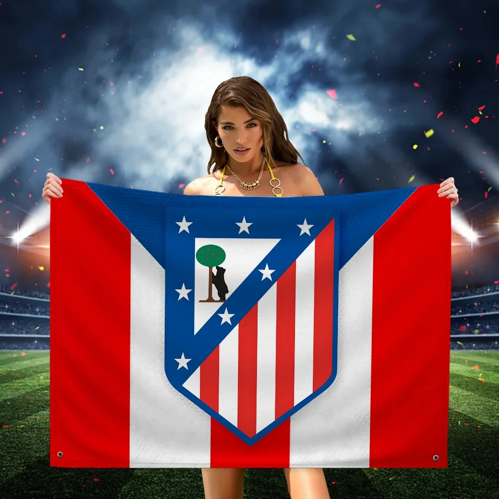 A-atletico Hanging Flags Garden Flag Banner Small Hand-held Flag Room Decoration Wall Decor Tapestry M-madrids Cf Garage Outdoor