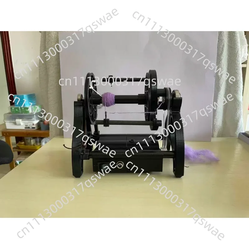 12V Adjustable Speed Display Mini Electric Spinning Wheel For Wool Fiber Cotton Yarn Twist