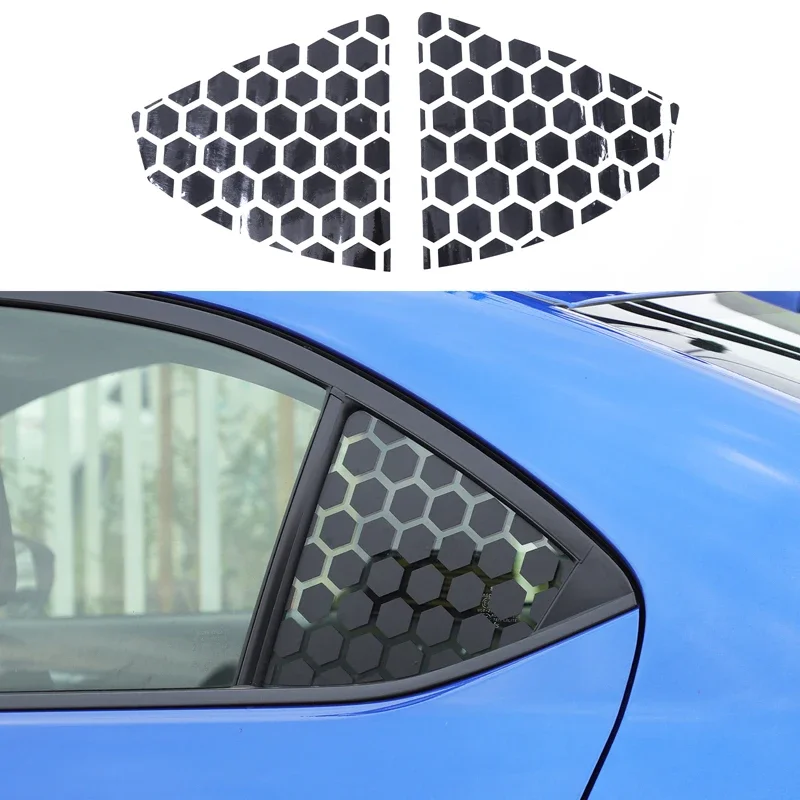 ملصق أسود من كلوريد البولي فينيل للسيارة ، زهرة النافذة المثلثة الخلفية ، ملحقات السيارة الخارجية ، سوبارو WRX-Pull