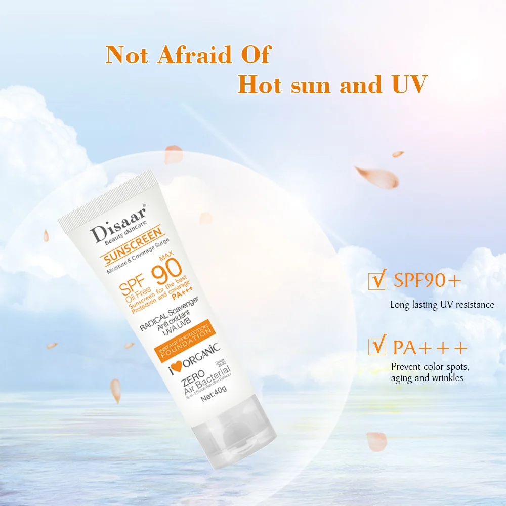 Protector Solar FPS 90 para mujer, crema protectora Solar para el cuerpo y la cara, bloqueador Solar PA +++ para la cara de larga duración