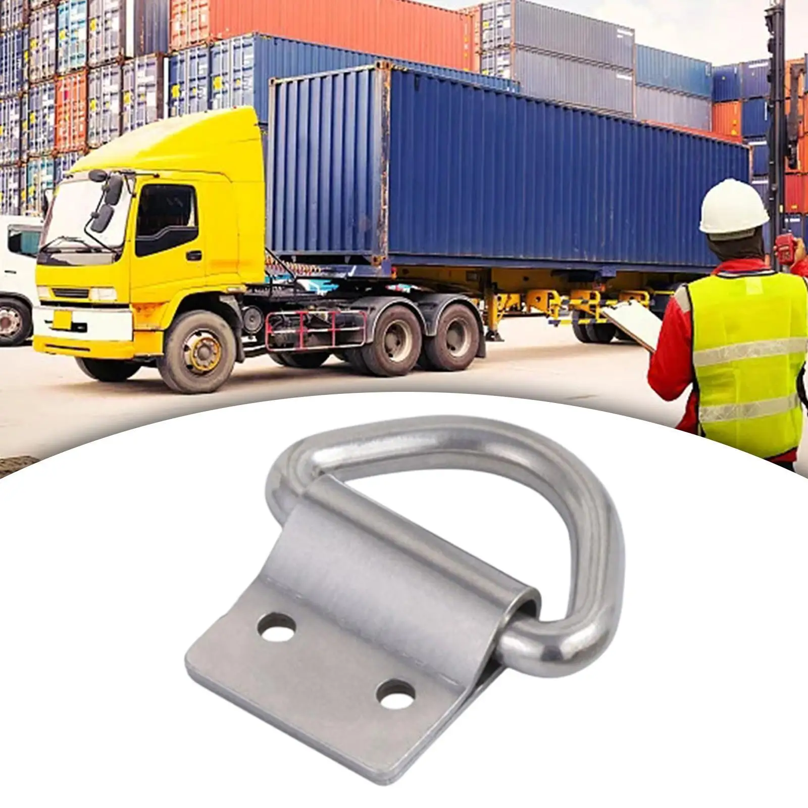 Universal Tow Hook Accessory Car Fixing Pull Loop Stainless Tie Down Anchors for Truck Loading Area Secure