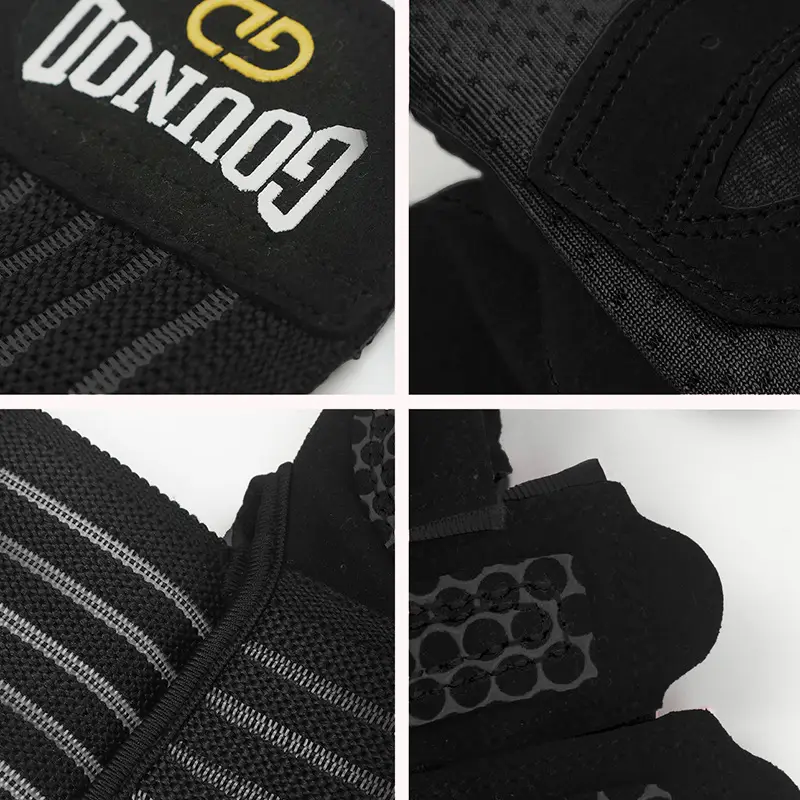 Weightlifting Gloves Wristband Support Breathable Anti-Slip Sports Gym Gloves Bodybuilding Powerlifting Fitness Training - 5