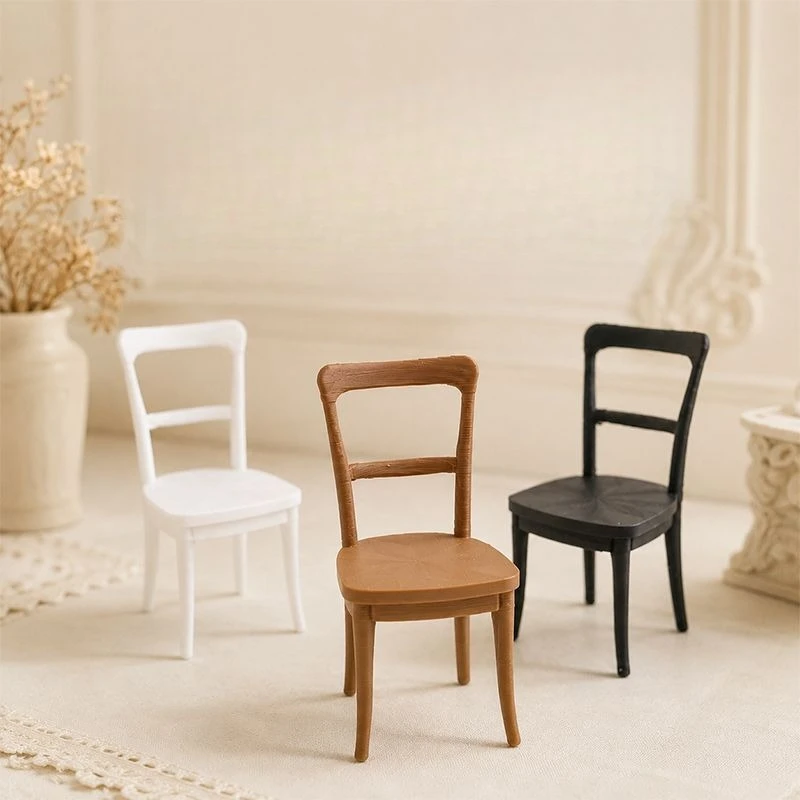 1:12 Retro Miniature Chair Model 3D Printing Diy Dollhouse Sofa Miniature Dollhouse Living Room Furniture Decor Accessories Gift