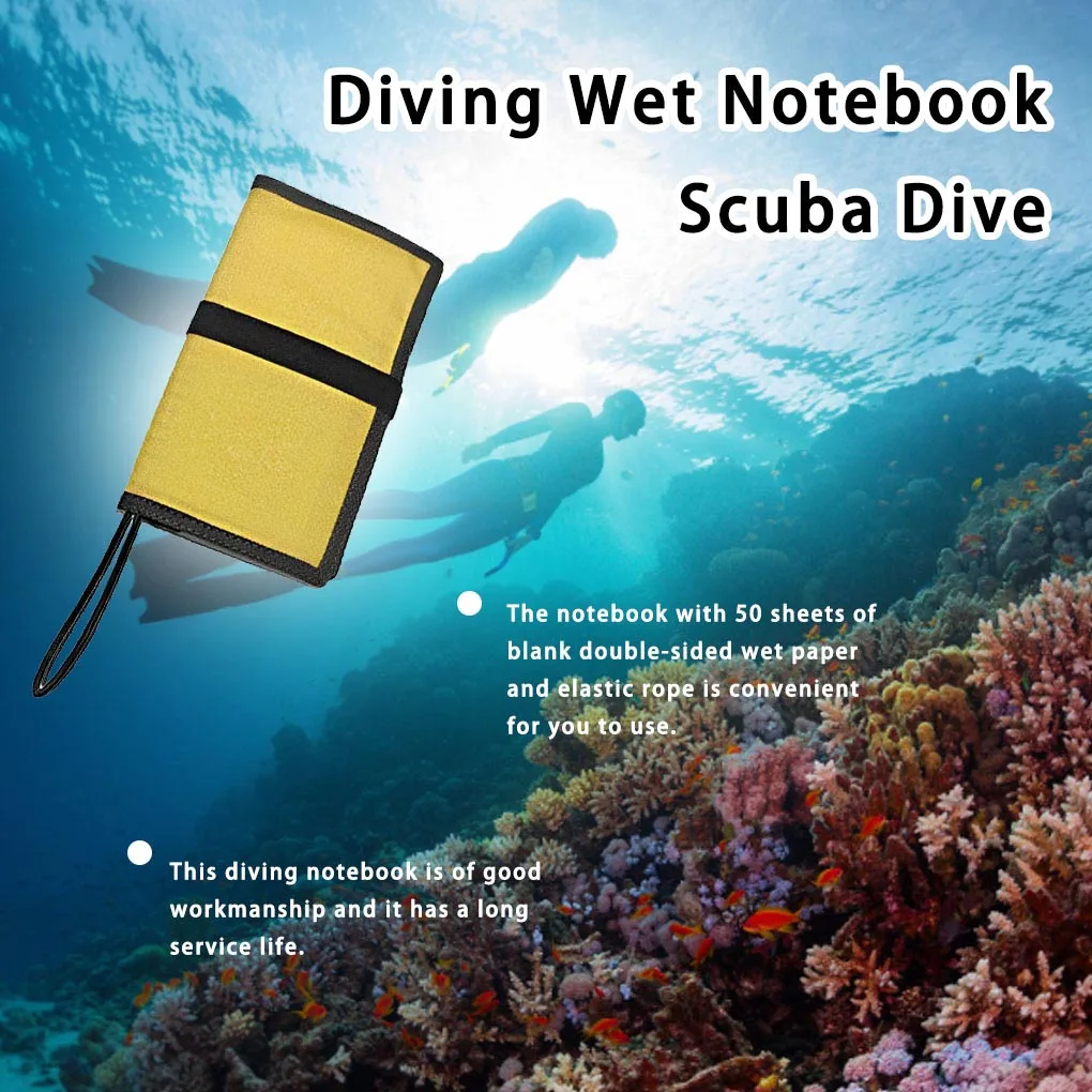Diving Wet Notebook Book Notebooks with Lanyard Snorkeling Supply