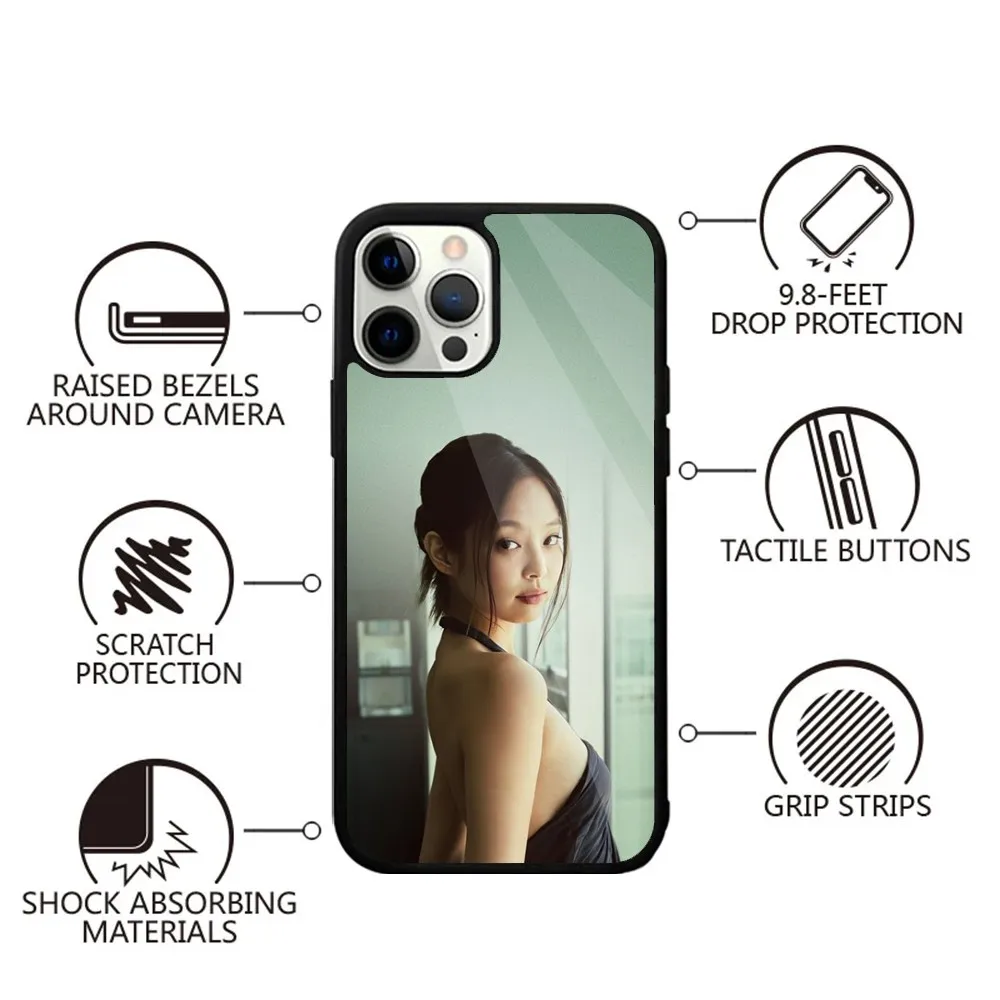 J-Jennie Kim KpopS Phone Case Strong Magnetic For IPhone 16,15,14,13,Pro,Max,Plus,11,12,Mini For Magsafe Wireless Charging