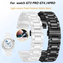 18 20 22mm Ceramic watchband for Huawei GT3 PRO GT4 GT4PRO  GT2 /3 black white Ceramic bracelet men and women replacement strap