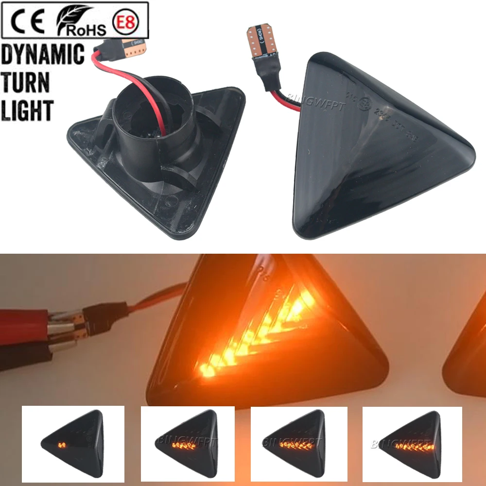 2 Pcs LED Dynamic Side Marker Turn Signal Light For Mitsubishi Colt CZC CZ3 Z23 Z24 Z25 Z33 Z34 Z3 2004-2012