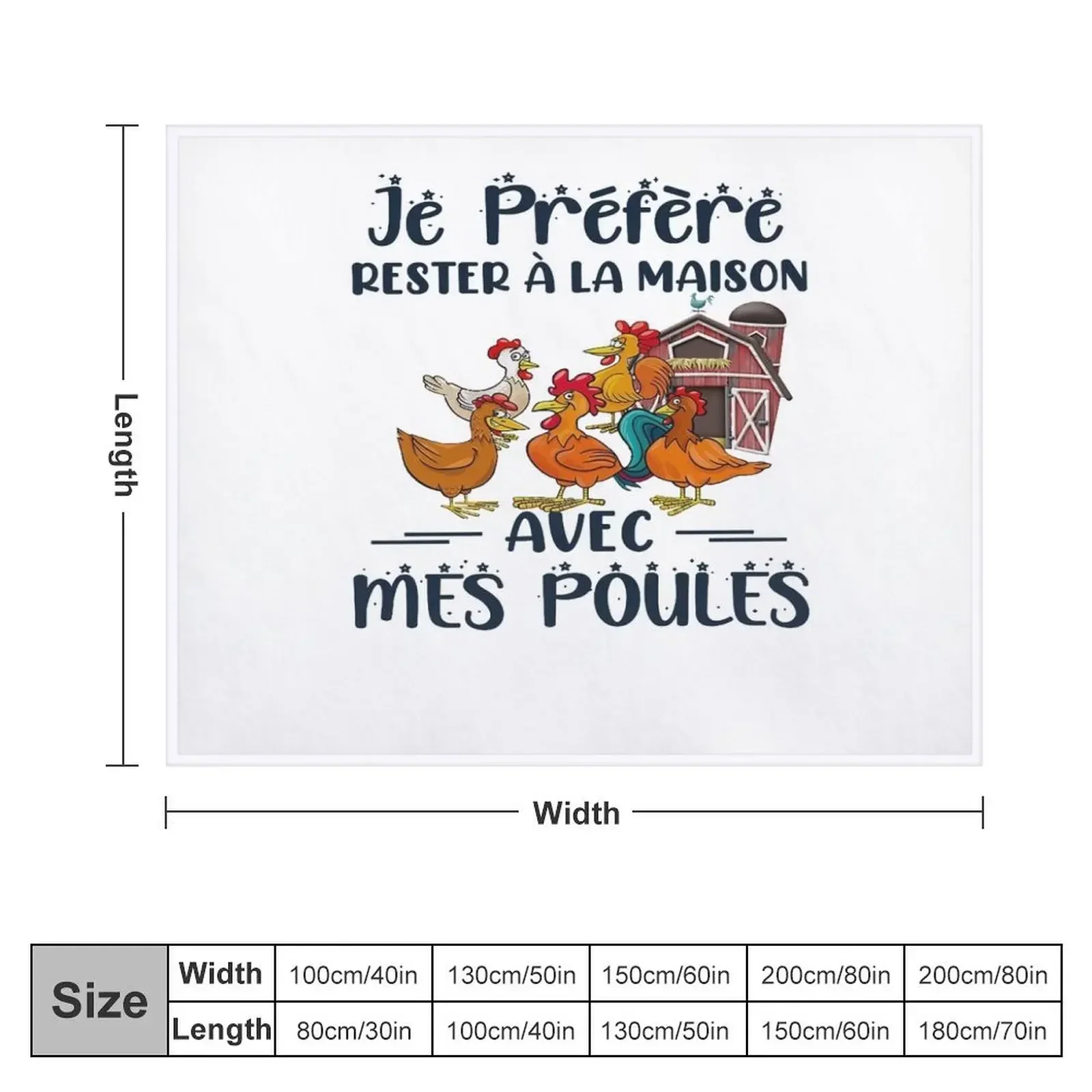 JE PRéFèRE RESTER A LA MAISON AVEC MES POULES SHIRT Throw Blanket For Sofa Thin Beautifuls Plaid on the sofa Blankets