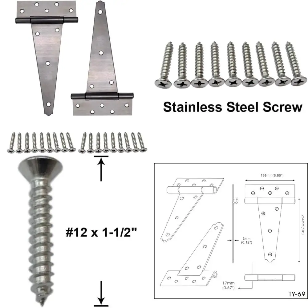 

Прочные петли из нержавеющей стали, 10 шт., полированная отделка, сверхпрочные, тайваньское производство, качество премиум-класса, идеально подходят для тяжелых дверей