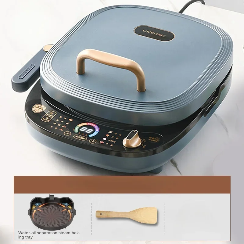 مقلاة فطيرة كهربائية منزلية على الوجهين للتدفئة وتكبيرها وقابلة للإزالة والغسل