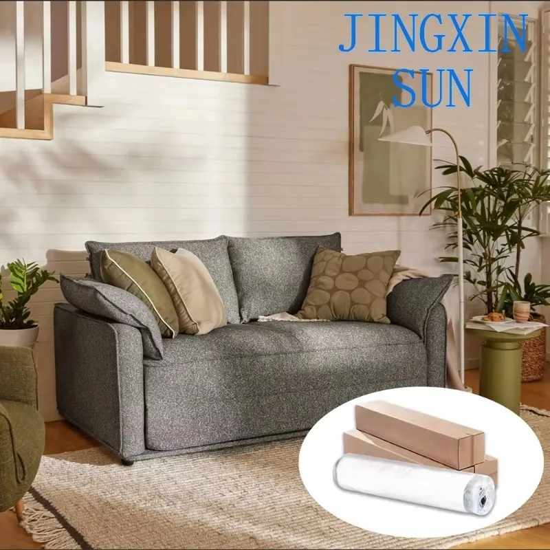 Inflatable Compression Black Leather  Sofa American Inflatable Sofa I Box Compressed in the Box