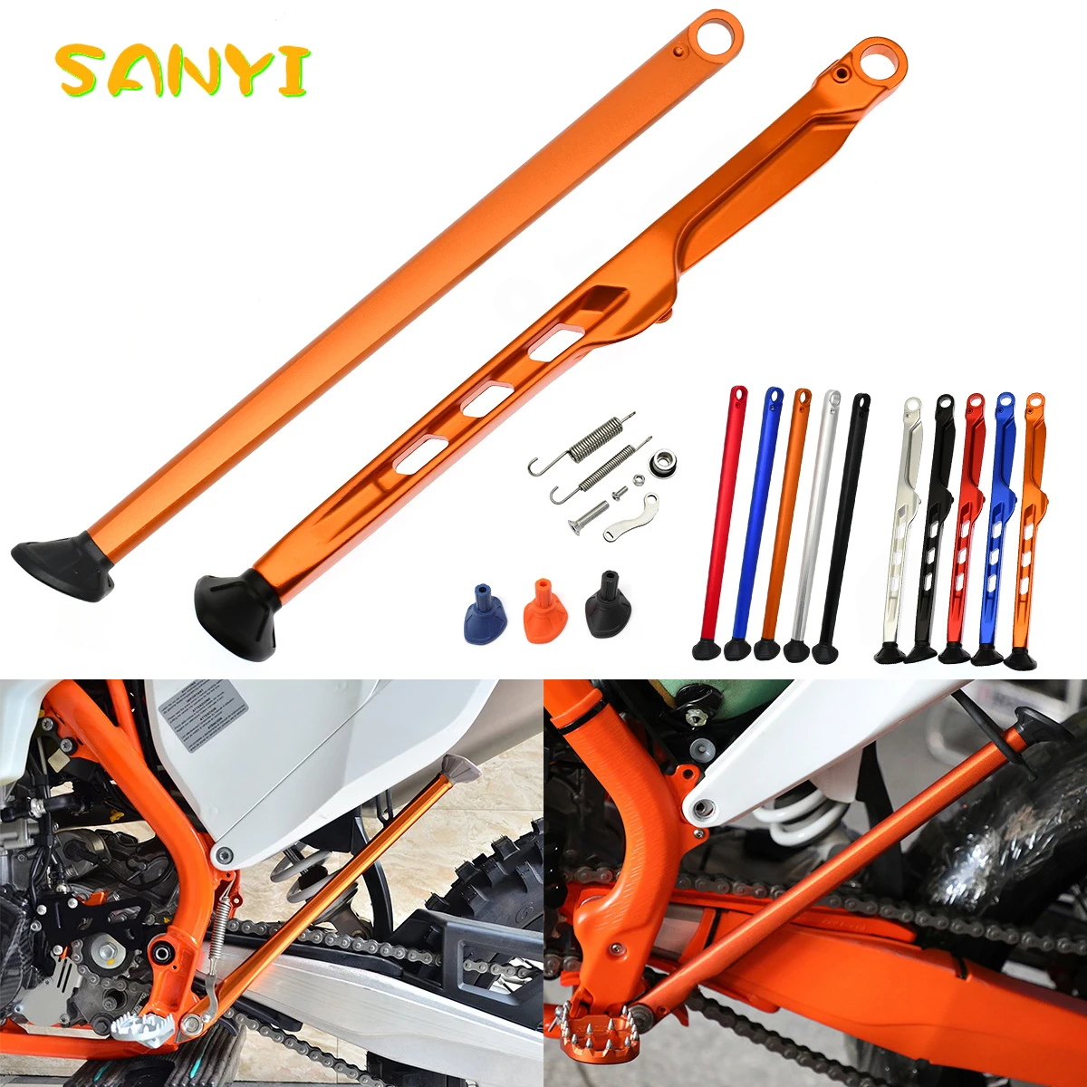 Kickstand Side Stand+Spring Kit For KTM EXC 300 EXCF 350 125 250 400 450 XC XCF XCW XCFW For Husqvarna TE FE For GasGas EX EC MC