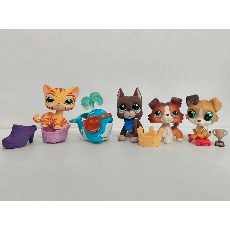 

5 шт./лот LPS игрушка кошка собака кит с аксессуарами мини зоомагазин Fgures # 261