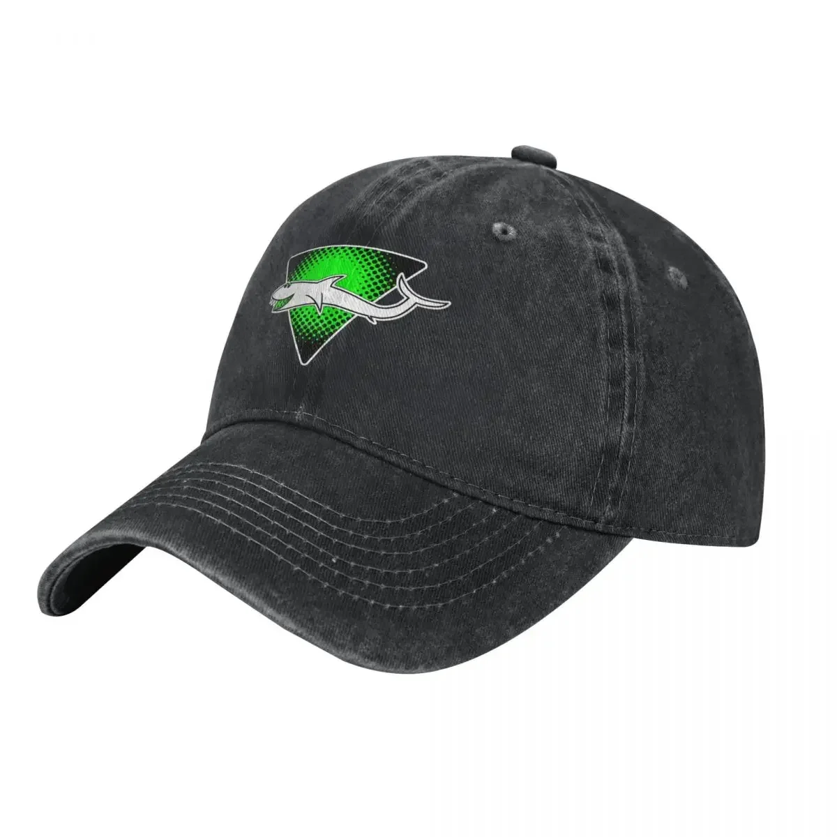 

Retro Shark Logo - green Baseball Cap Uv Protection Solar Hat Trucker Cap Women Hats Men's