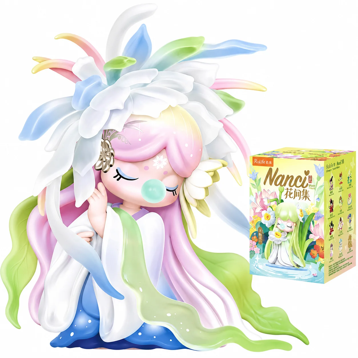 Rolife Nanci Flower Stories Blind Box Actionfiguren Puppen Spielzeug Überraschungsbox Damenfiguren Zufällige Sammlerfigur 7,5 cm -ZQXX