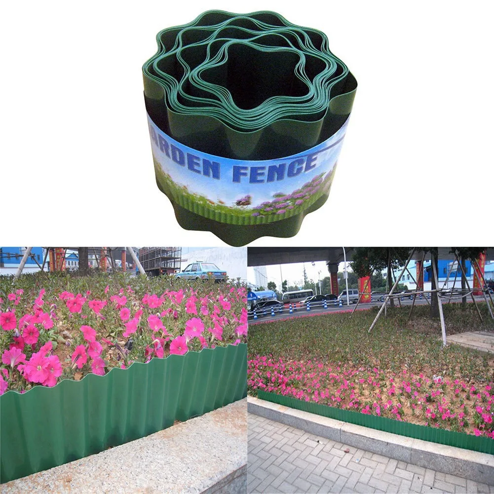 Yard Soft Fence Inserted Ground Fence PP Guardrail Home Garden Gardening Flower Retaining Grass Park Garden Retaining Soil