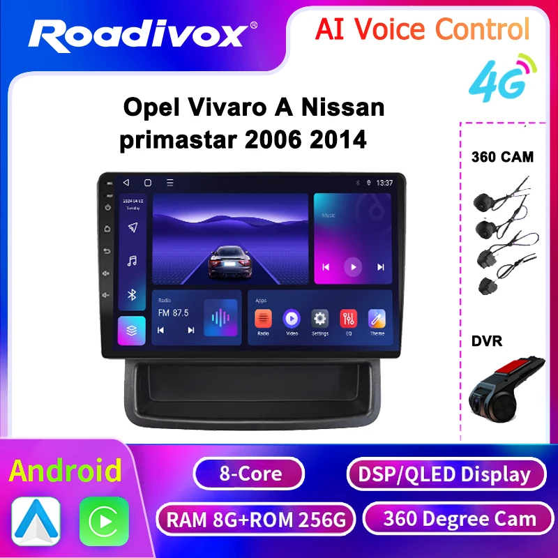 Android Car Radio Multimedia player for Opel Vivaro A Nissan primastar 2006 2014 stereo GPS Navigation Stereo Screen Video Tape