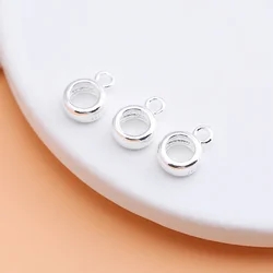 5PCS 925 sterling silver accessories spacer handmade DIY beaded material bracelet  for jewelry making