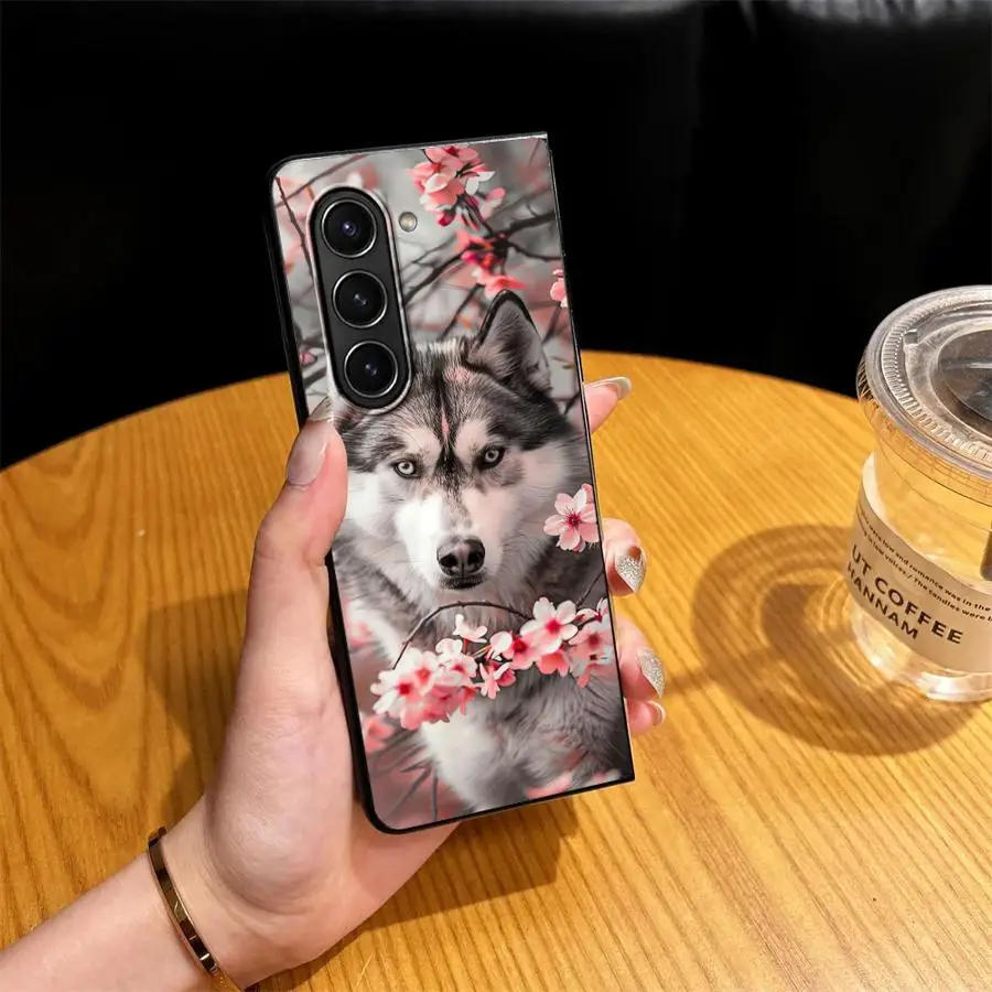 Wolf Phone Shell Funda Case for Samsung Galaxy Z Fold 8 Ultra ZFold4 ZFold3 ZFold7 ZFold5 Z Fold 7 6 5 4 3 ZFold6