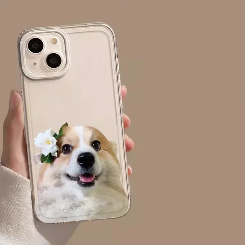 Cute Corgi Dog Couple Phone Case for Samsung Galaxy A55 A54 A53 A51 A70 A32 A31 A22 A13 5G Soft Covers Clear Funny Animal Fundas