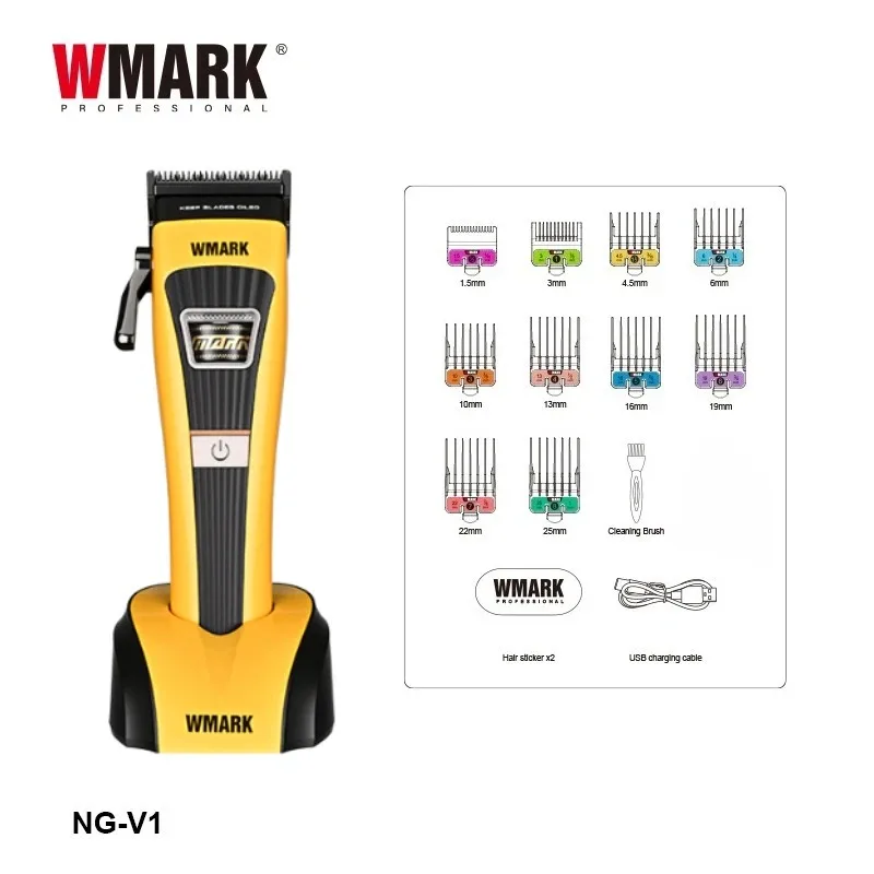 WMARK NG-V1 プロフェッショナル バリカン 1台 WMARK NG-V1 Brushless Hair Clipper - Fast, Precise Cutting