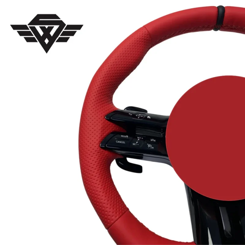 Luxury High Grade Red Genuine Leather Steering Wheel Custom Style Design for Mercedes Benz GLK B Class 809P 223AMG