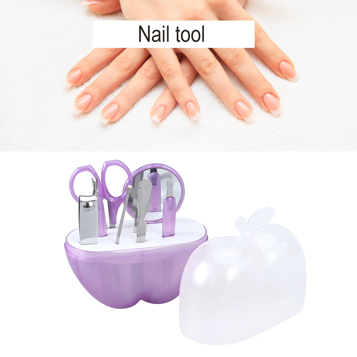 Juego De uñas 8 en 1, cortaúñas De viaje De acero inoxidable, Kit De Manicura y pedicura