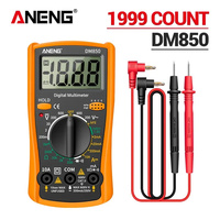 Portable LCD Digital Multimeter AC/DC Voltage Diode Tester Current Resistance Meter Ammeter Multitester with Test Probe