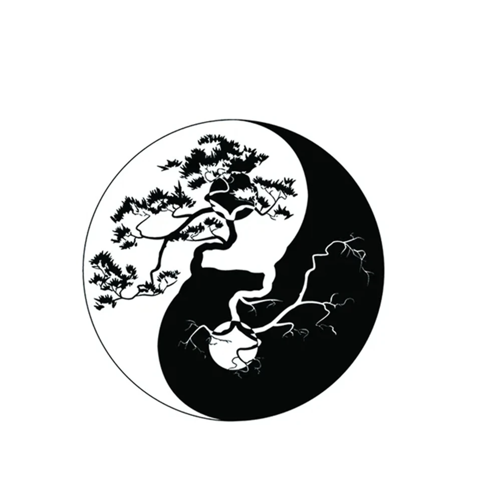 1 pc nice Yin Yang Zen Philosophy Tree Asian Wall Sticker Wall Decal Sticker Home Decor  For Home Decor Living Room Bedroom