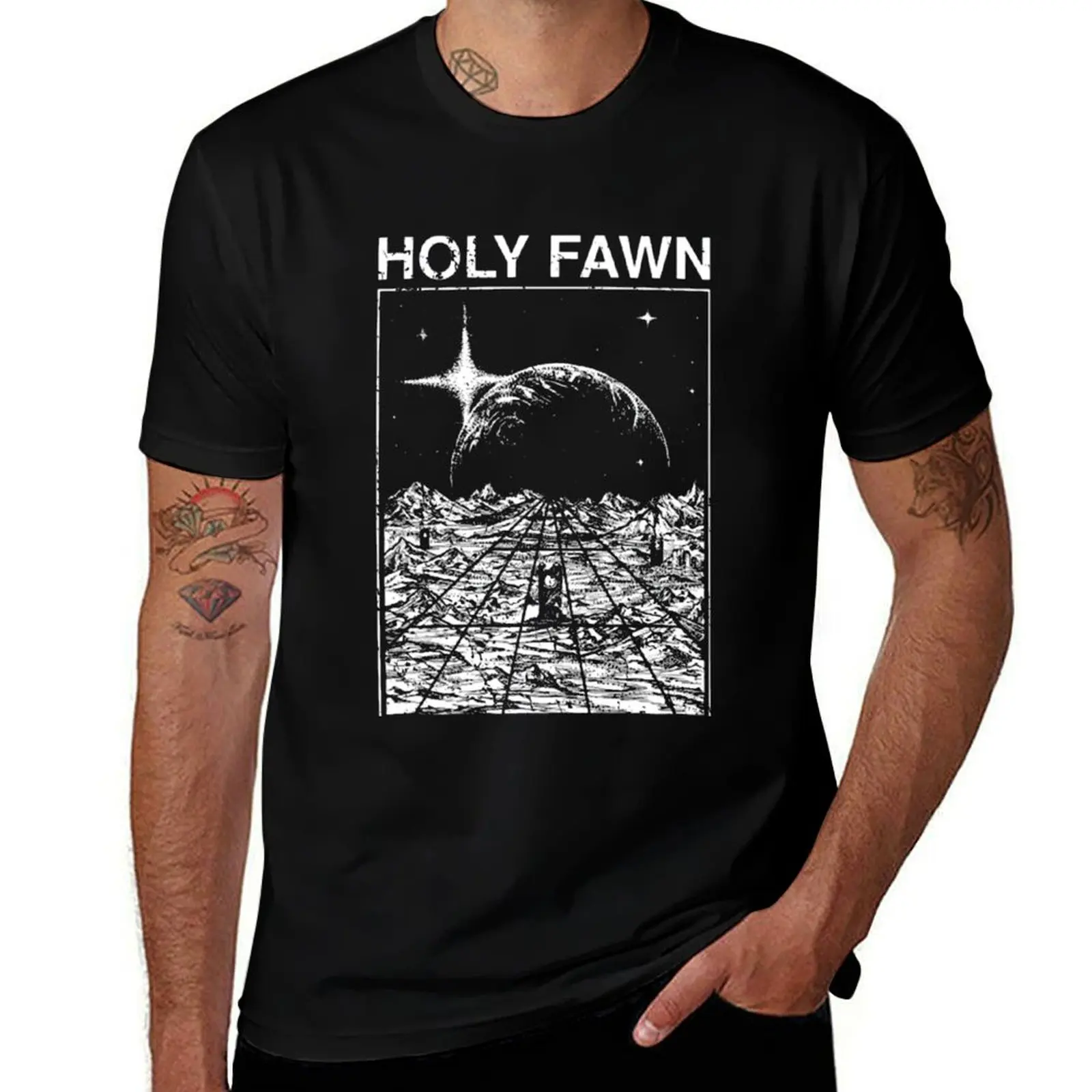 

Футболка Fawn of Holy, мужские футболки, хлопковые футболки с принтом, мужская футболка