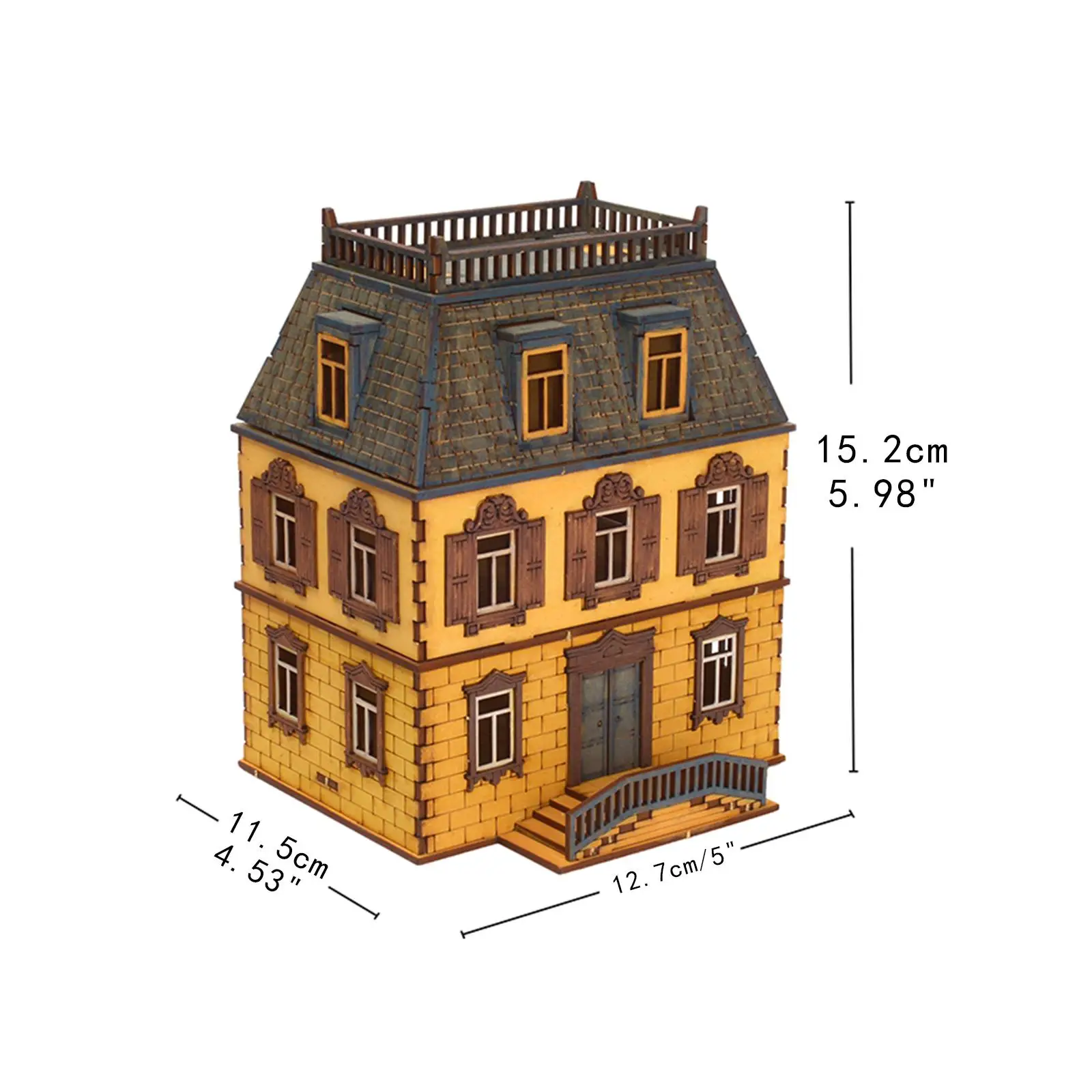 1:72 House Model Creative 3D Puzzle Handicraft Self Assemble Architecture Building Model for Boys Girls Birthday Gift