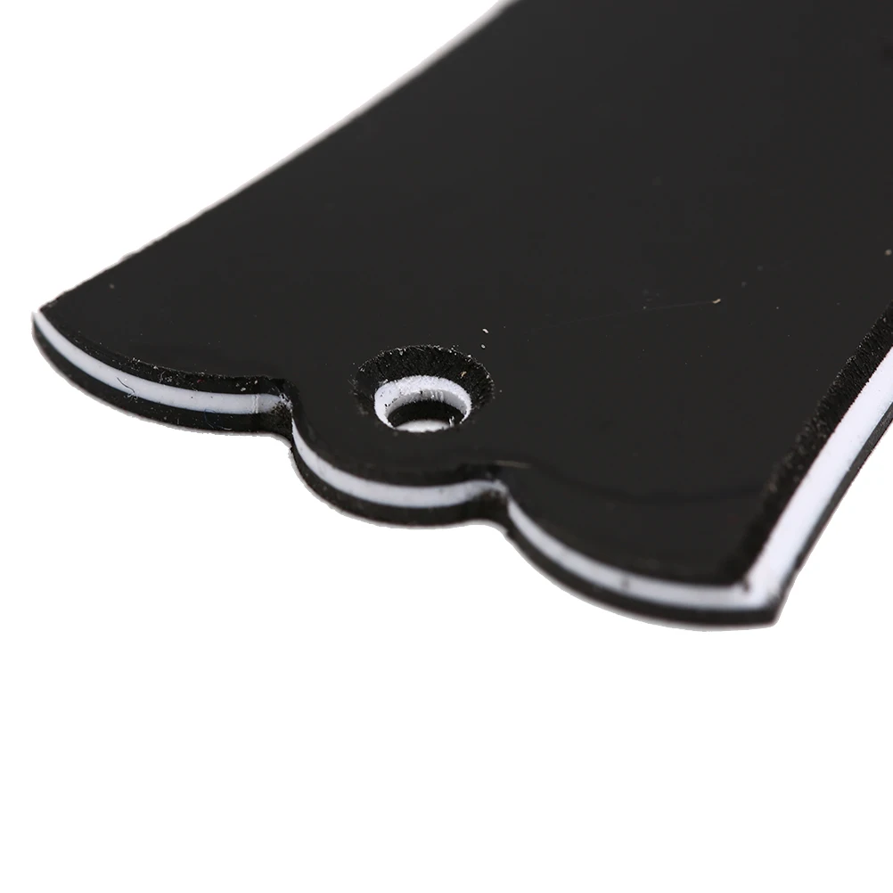 

2 Holes Bell-shaped PVC Truss Rod Cover Plate Scroll Plate for Guitar Black