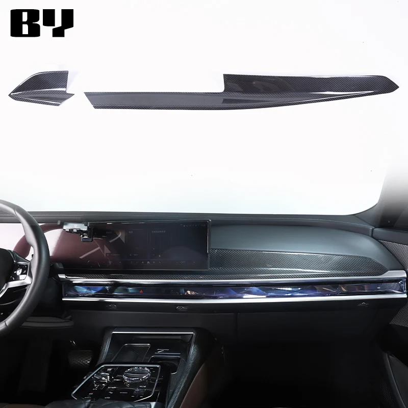 

LHD For BMW 7 Series G70 2023+ real carbon fiber Center Console Dashboard Panel Decoration Cover Trim Car accessories