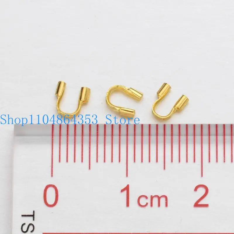 652F 100x Silver Gold Wire Thread Guardian and Protectors U Accessories Jewelry Findings for DIY Jewelry Making