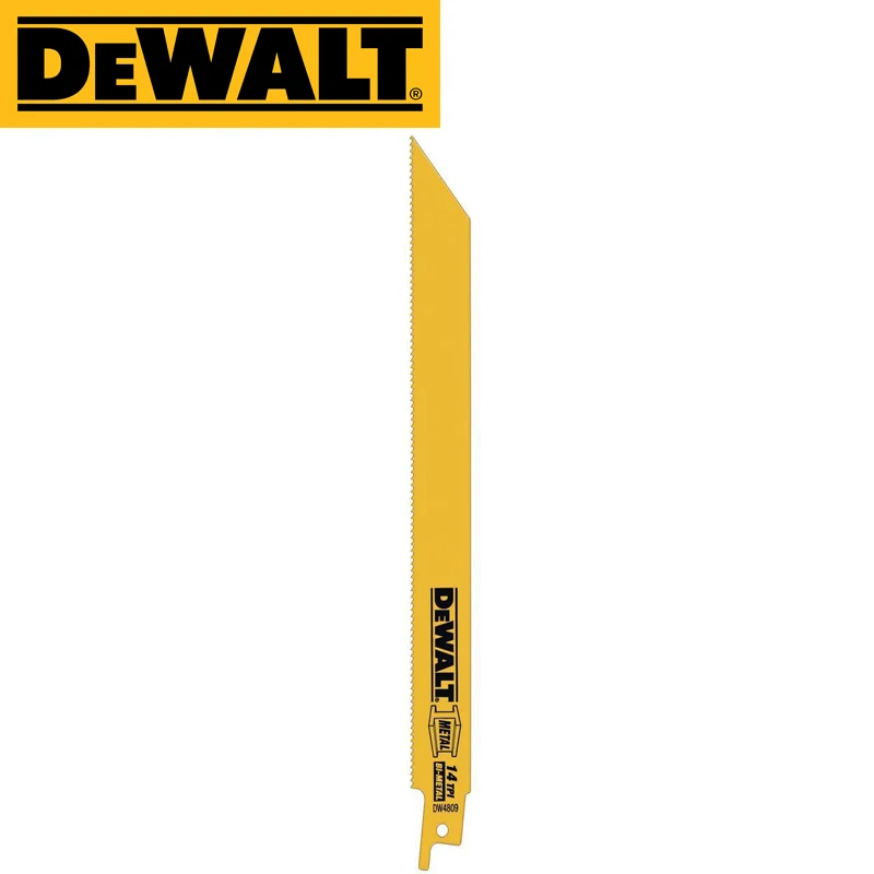 Dewalt DW4809 Reciprocating Saw Blade Durability In Set Of 8-Inch 14 TPI Saw Blades For Thick Metal Cast Iron Alloy Wood 5PCS